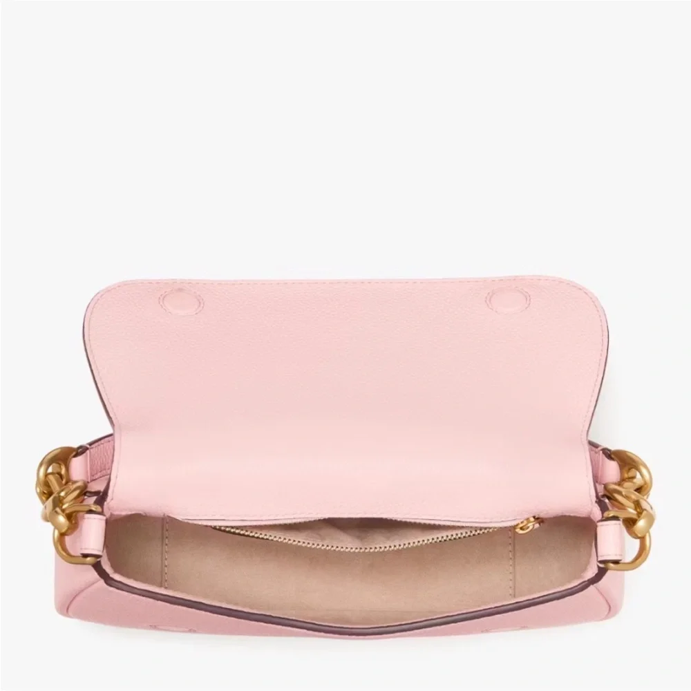 KATE SPADE Gramercy Small Flap Shoulder Bag  in Chalk Pink Pebbled Leather NWOT